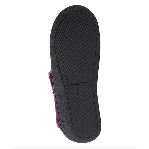 DEARFOAMS Aubergine Erin Faux Fur Slipper Shoe Memory Foam Insole Indoor NWT - Picture 5 of 8
